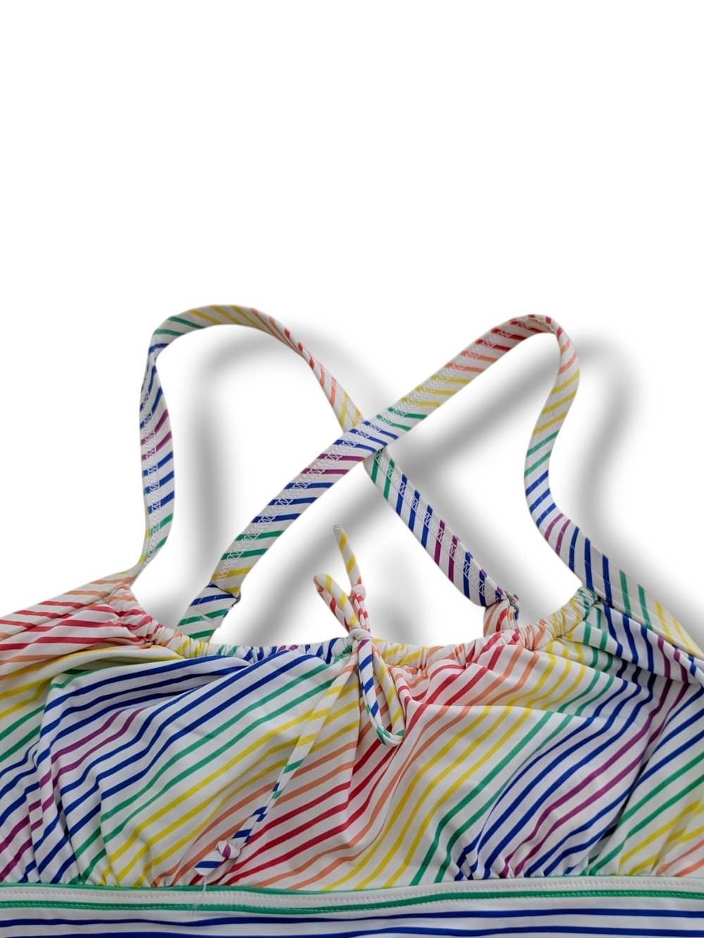 Lands' End Rainbow Striped Tankini Top - Multicolor - Picture 3 of 6